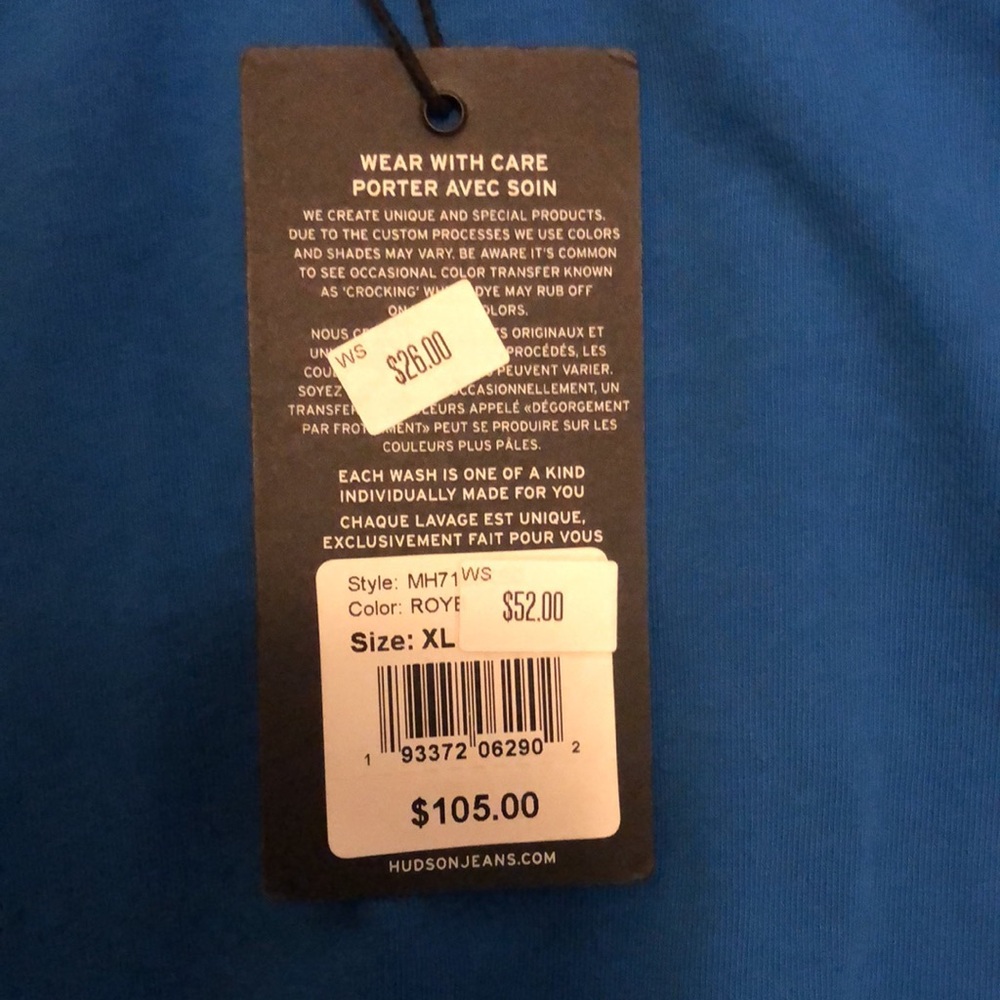 Blue Men's Shirt HUDSON - Picture 7 of 7